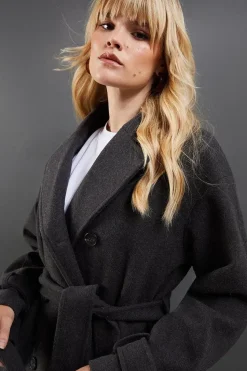 Brushed Belted Maxi Coat