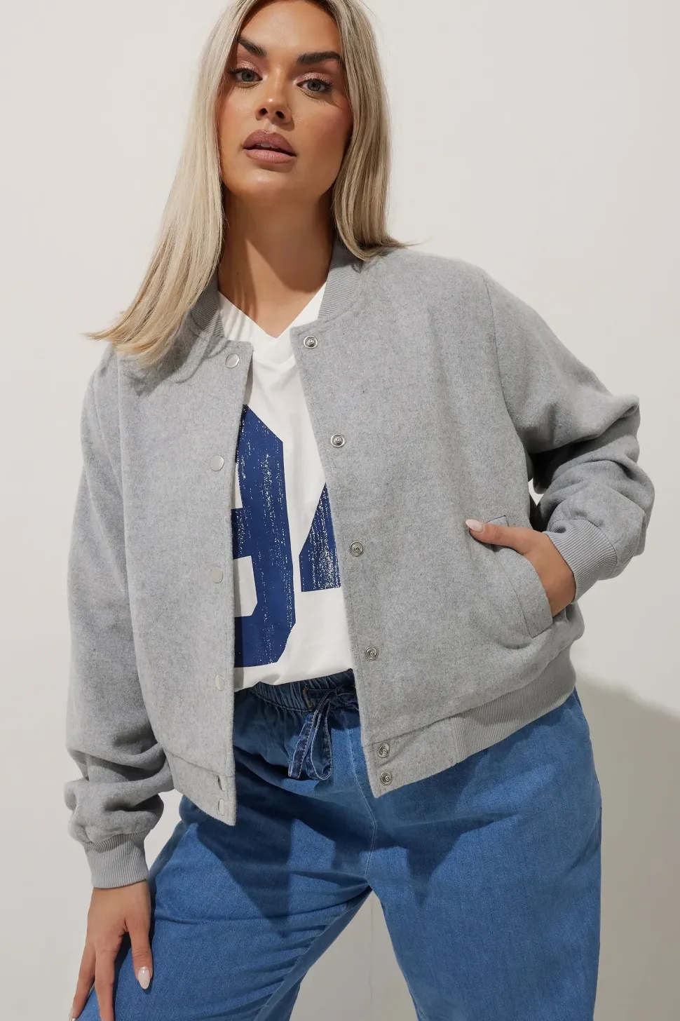 Brushed Bomber Jacket