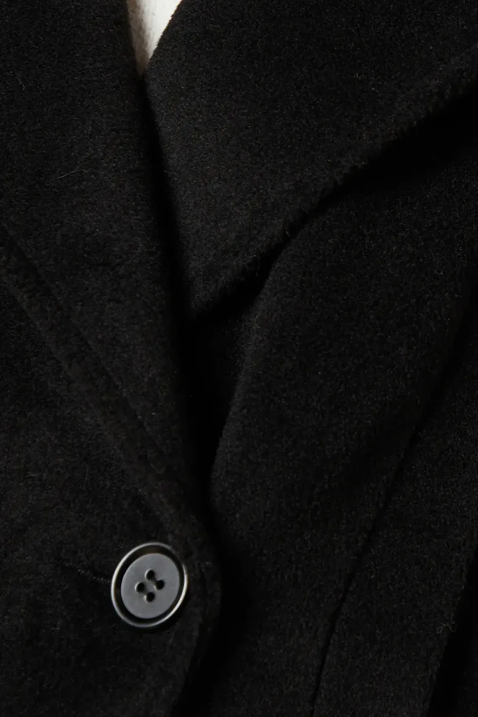 Brushed Faux Wool Double Breasted Coat