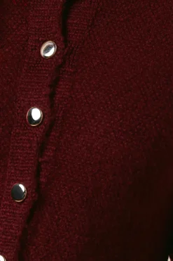 Brushed Long Sleeve Button Down Crop Cardigan