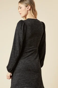 Brushed Soft Touch Ruched Front Mini Dress