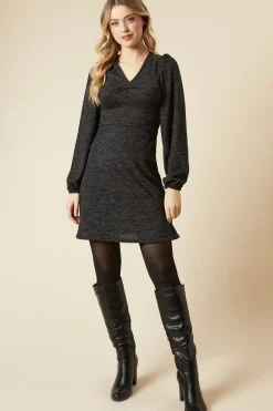 Brushed Soft Touch Ruched Front Mini Dress
