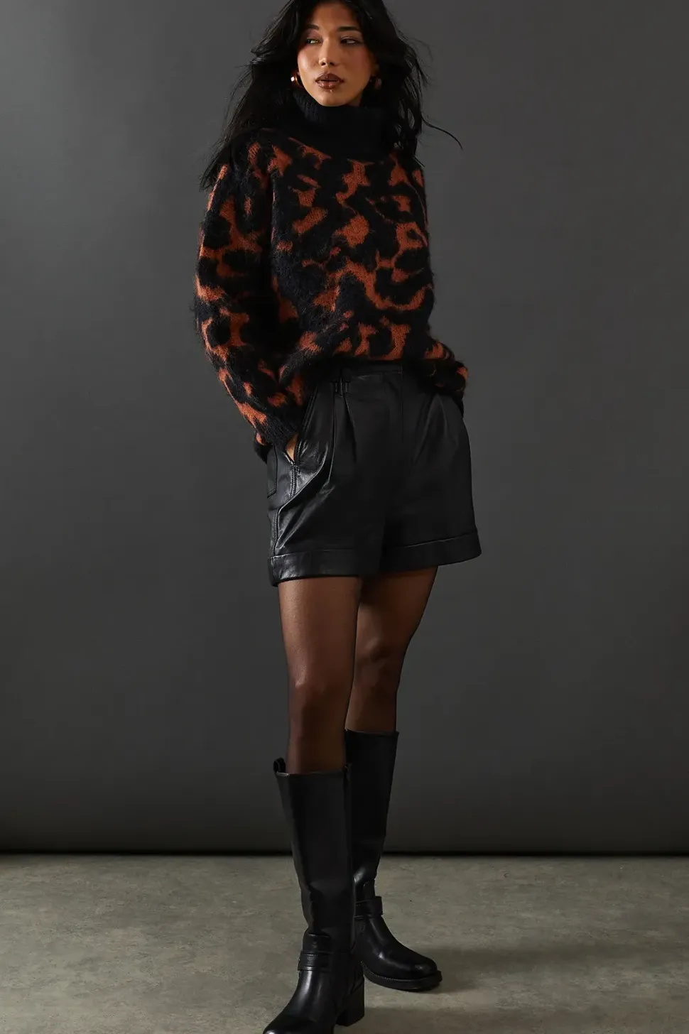Brushed Tortoise Shell Jumper