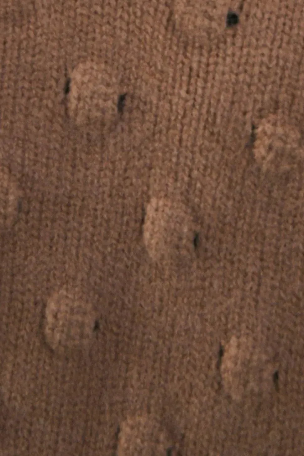 Bubble Knit Slouchy V Neck Jumper
