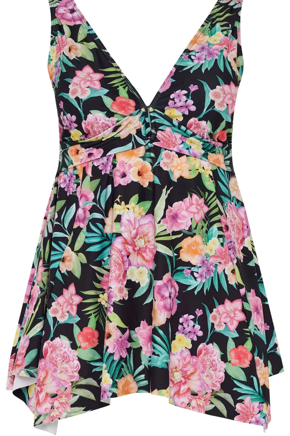 Buckle Front Tankini Top