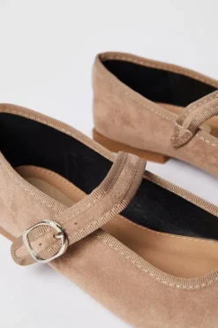 Buffy Square Toe Mary-jane Ballet Pumps