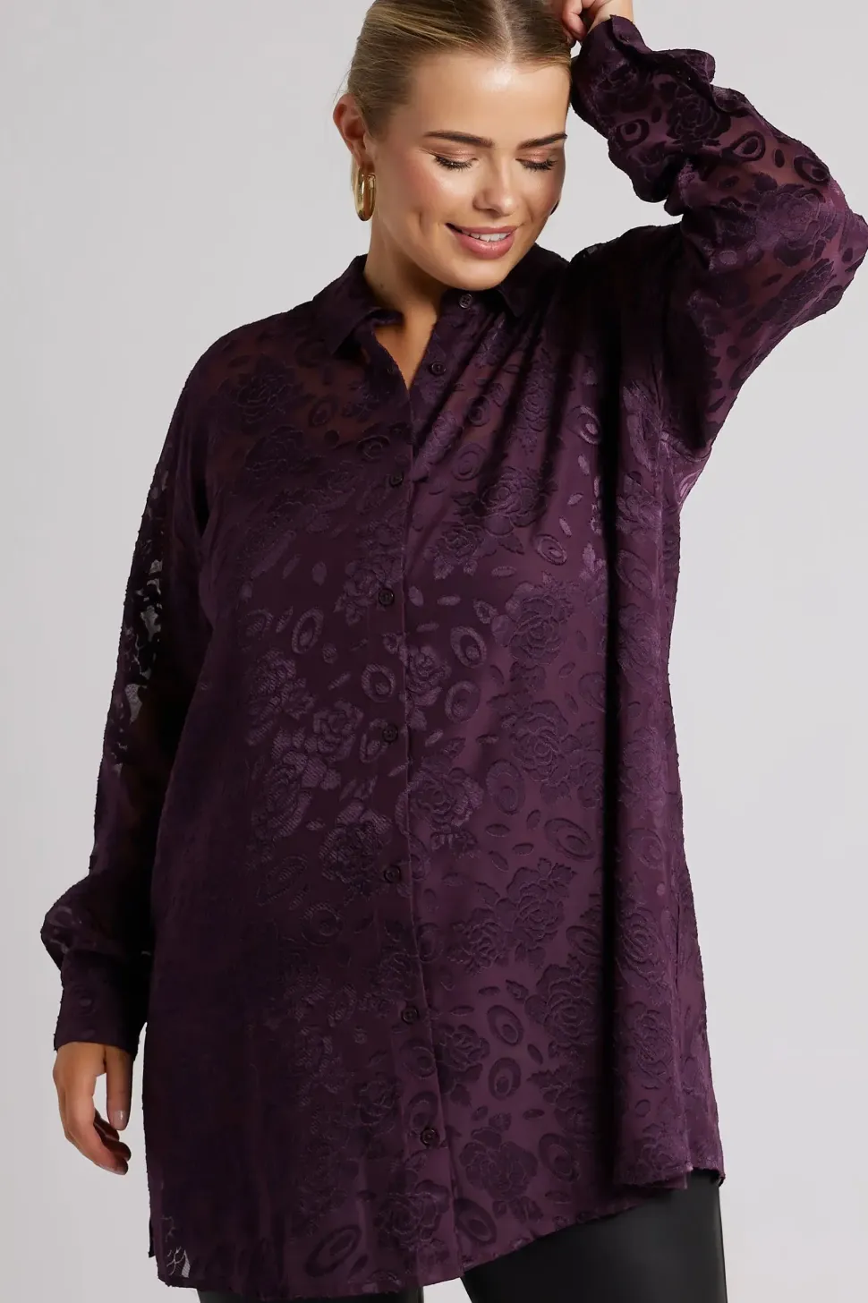 Burnout Floral Shirt