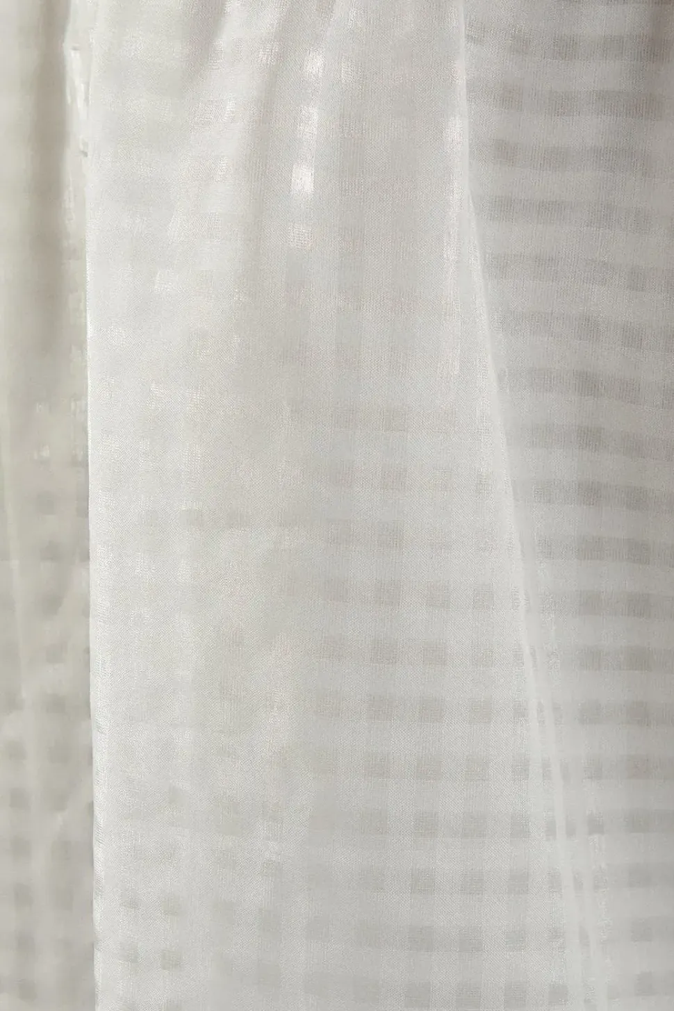 Burnout Gingham Organza Square Neck Mini Smock Dress