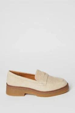 Buttercup Faux Suede Chunky Penny Loafers