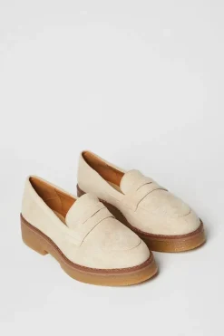 Buttercup Faux Suede Chunky Penny Loafers