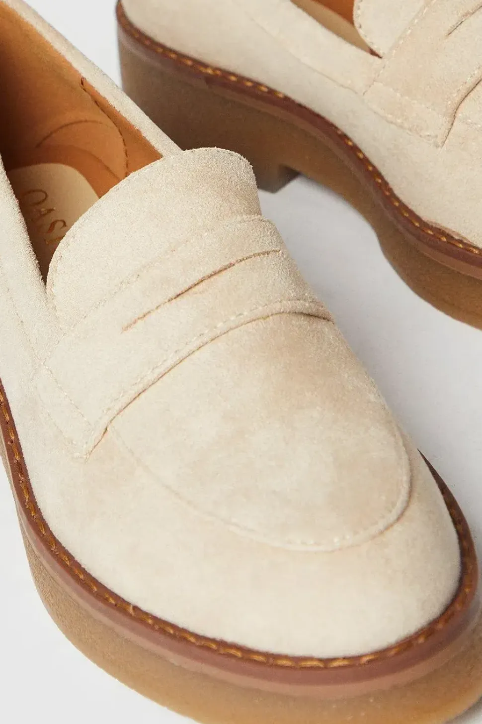 Buttercup Faux Suede Chunky Penny Loafers
