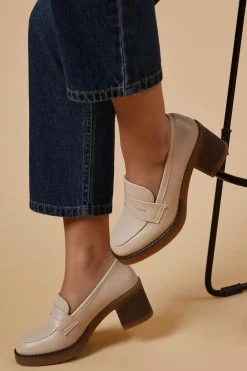 Butterfly Chunky Heeled Penny Loafer
