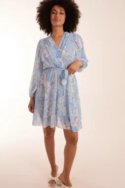 Butterfly Floral Wrap Dress