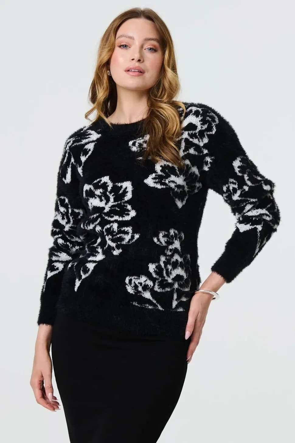 Butterfly Print Embellished Jumper