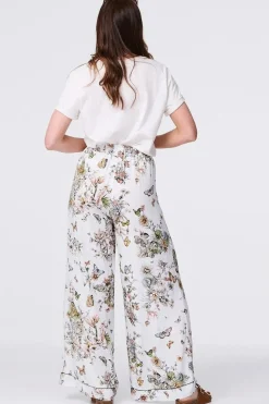 Butterfly Print High Rise Relaxed Trousers