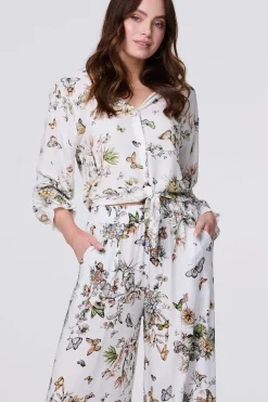 Butterfly Print Long Sleeve Shirt