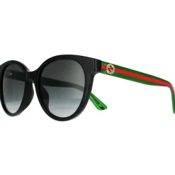 Butterfly Shiny Black Grey Nylon Gradient GG0713S Sunglasses