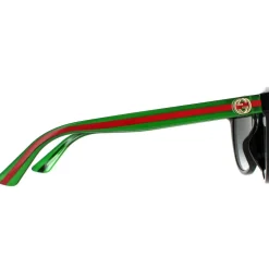 Butterfly Shiny Black Grey Nylon Gradient GG0713S Sunglasses
