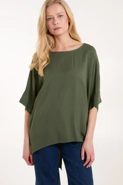 Button Back Viscose Top