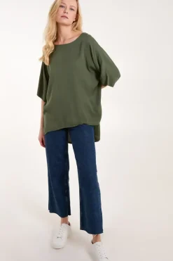 Button Back Viscose Top