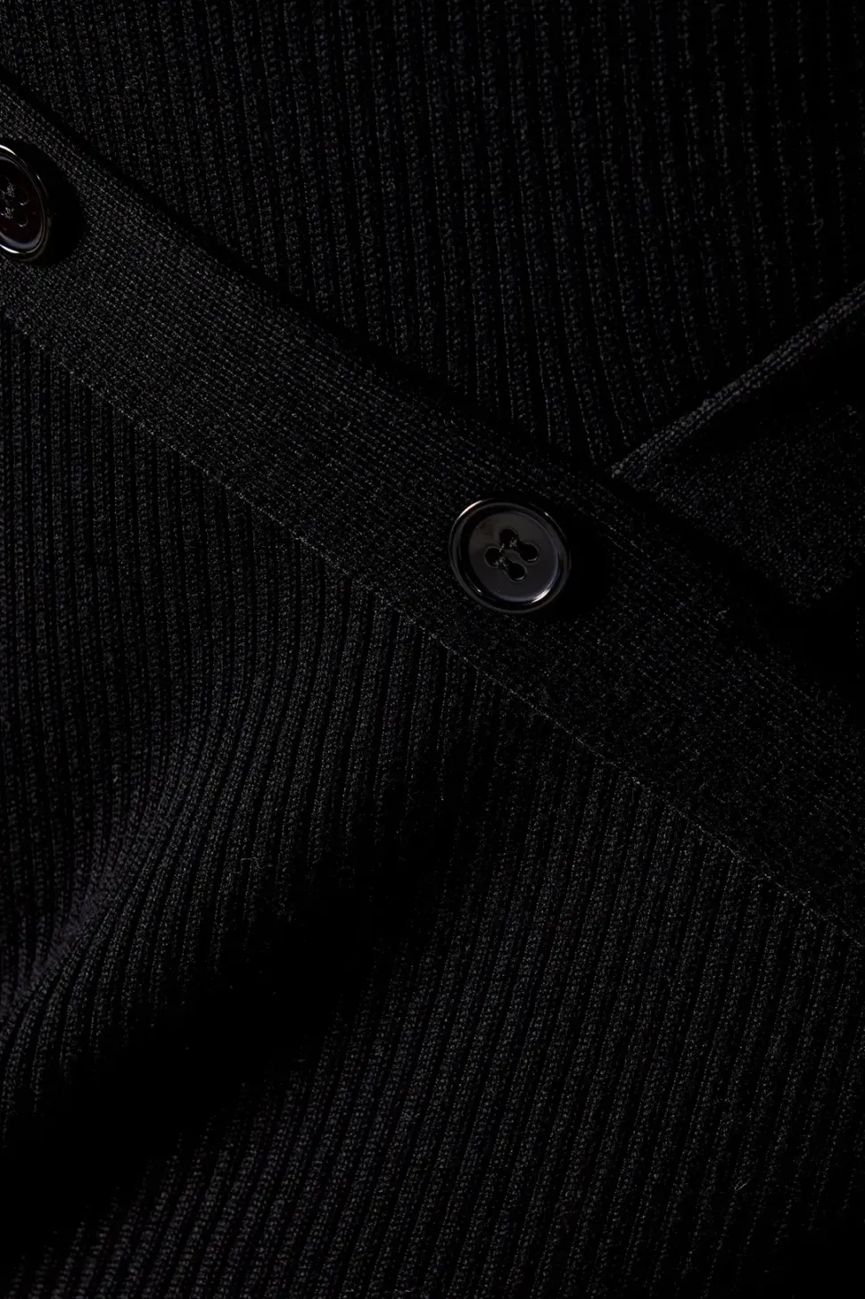 Button Detail Cold Shoulder Ribbed Midaxi Dress