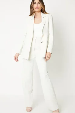 Button Detail Double Breasted Blazer