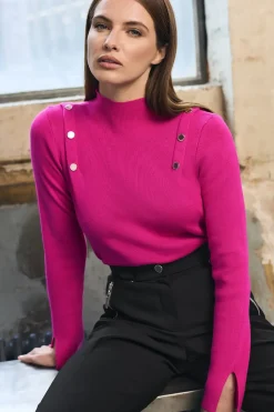 Button Detail Knitted Jumper