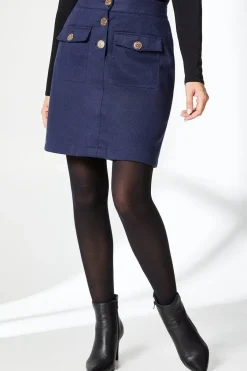 Button Detail Mini Skirt