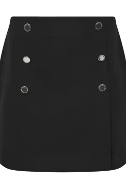 Button Detail Wrap Mini Skirt