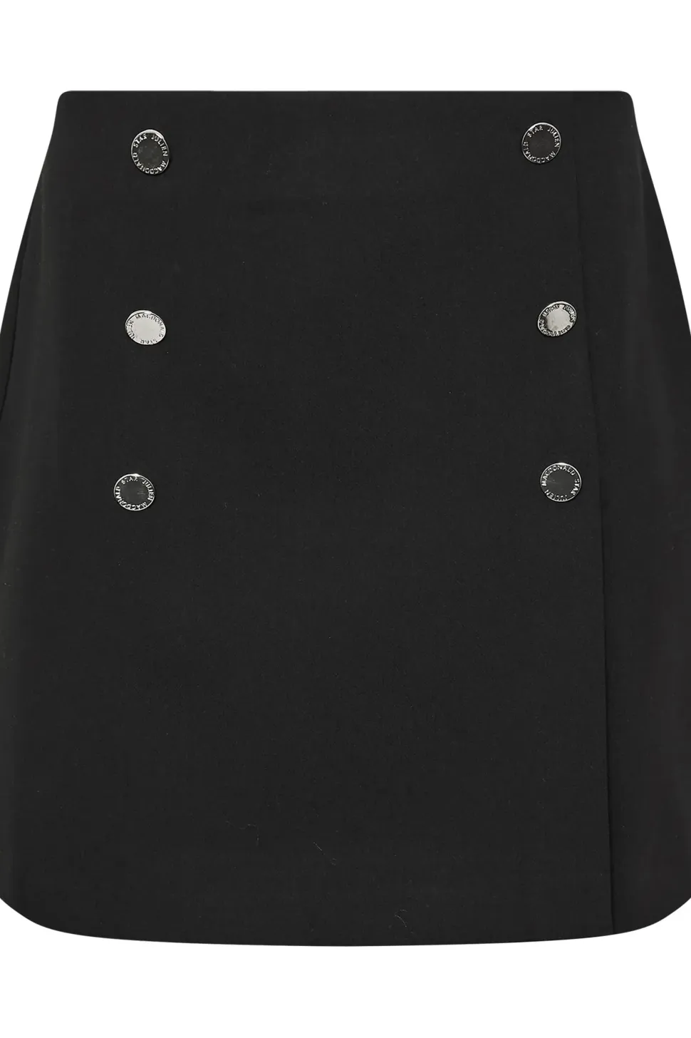 Button Detail Wrap Mini Skirt