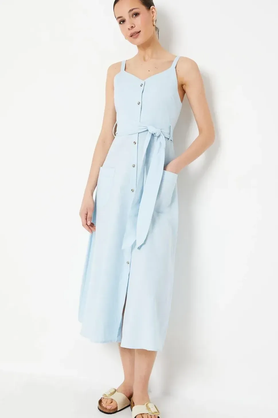 Button Down Midi Dress