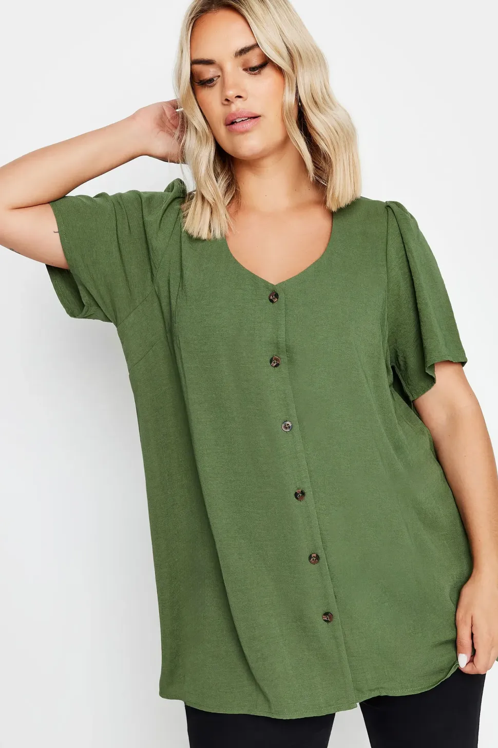 Button Front Blouse