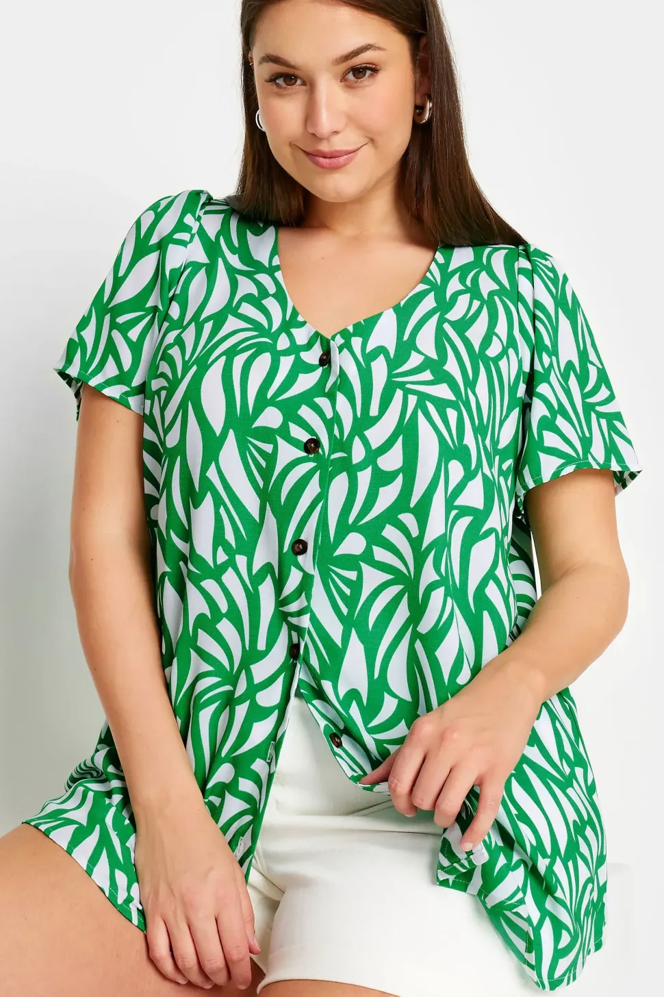 Button Front Blouse