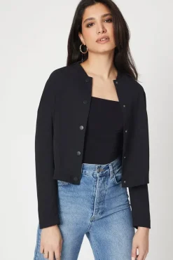 Button Front Bomber Jacket