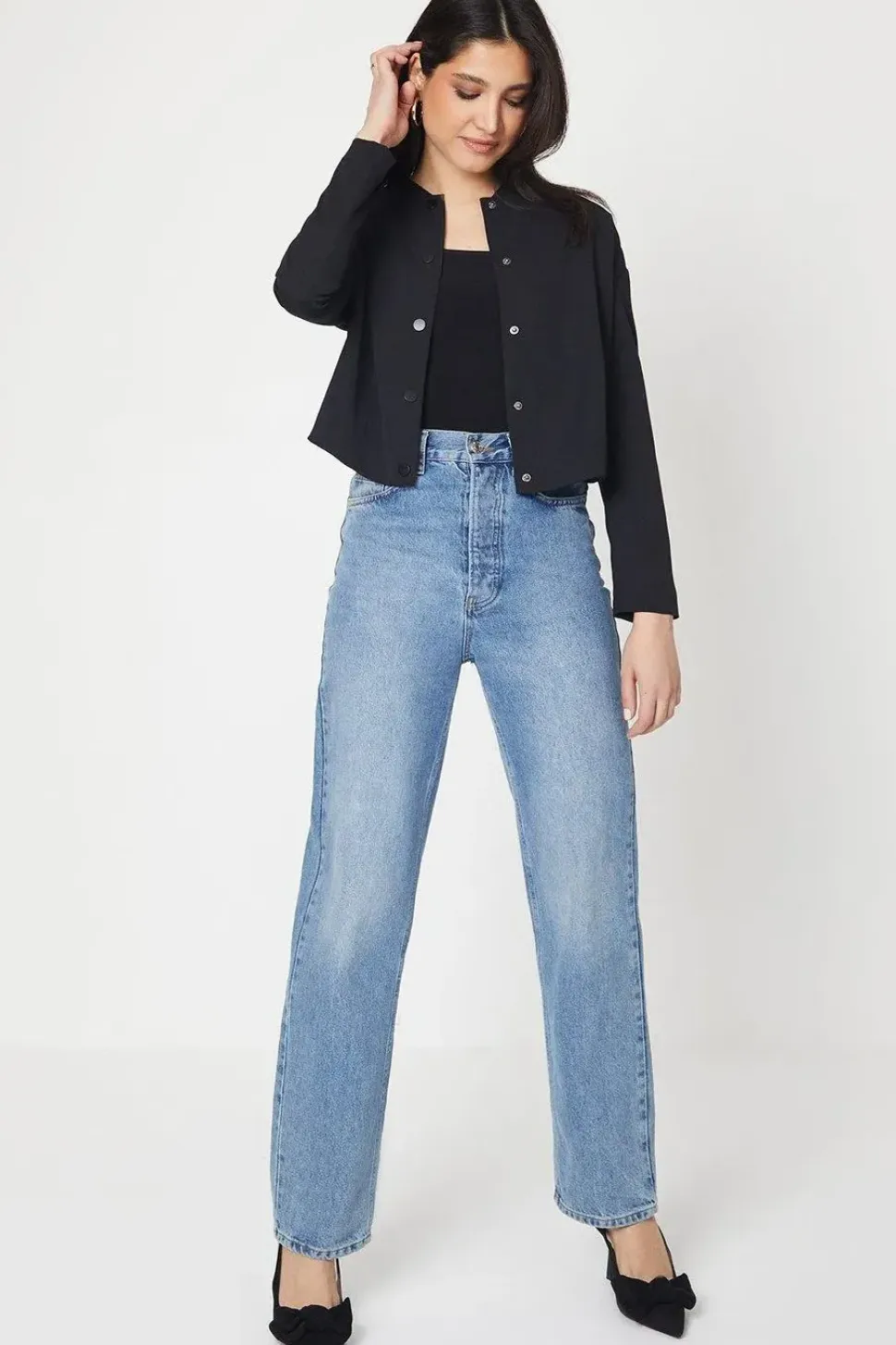 Button Front Bomber Jacket