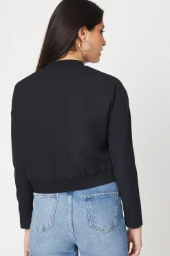 Button Front Bomber Jacket