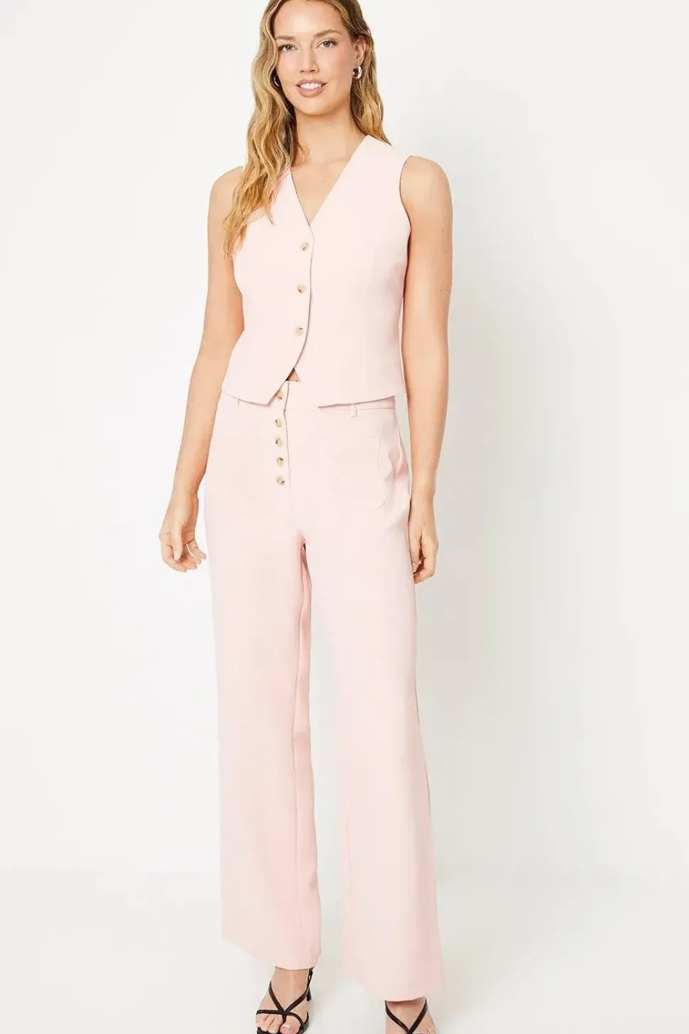 Button Front Patch Pocket Trouser