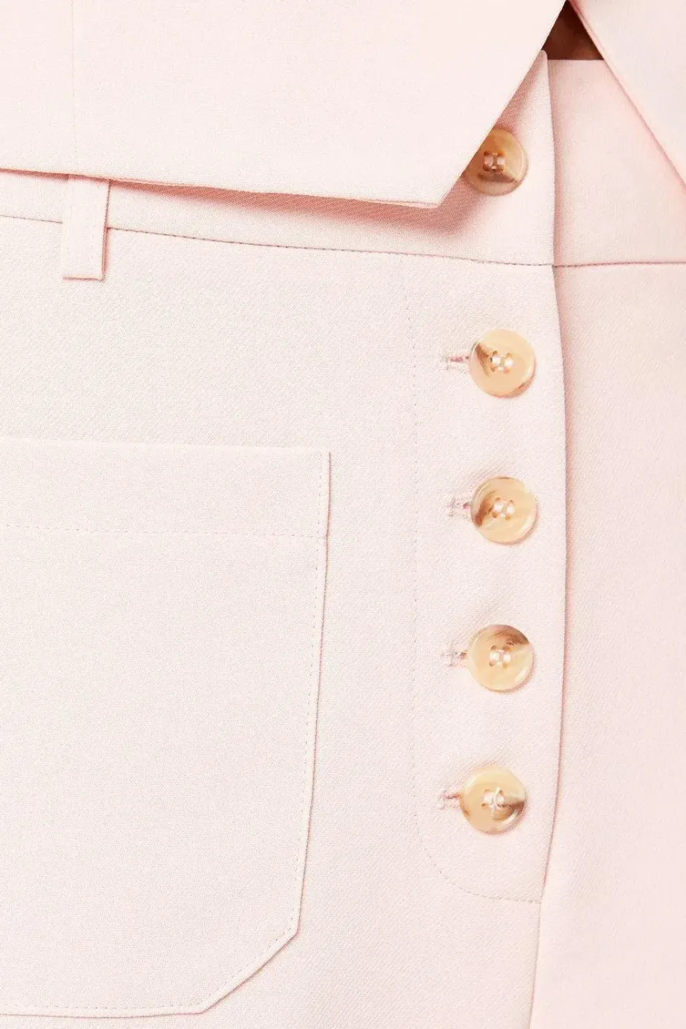 Button Front Patch Pocket Trouser