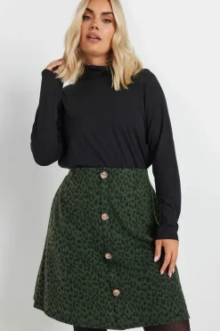 Button Front Skirt