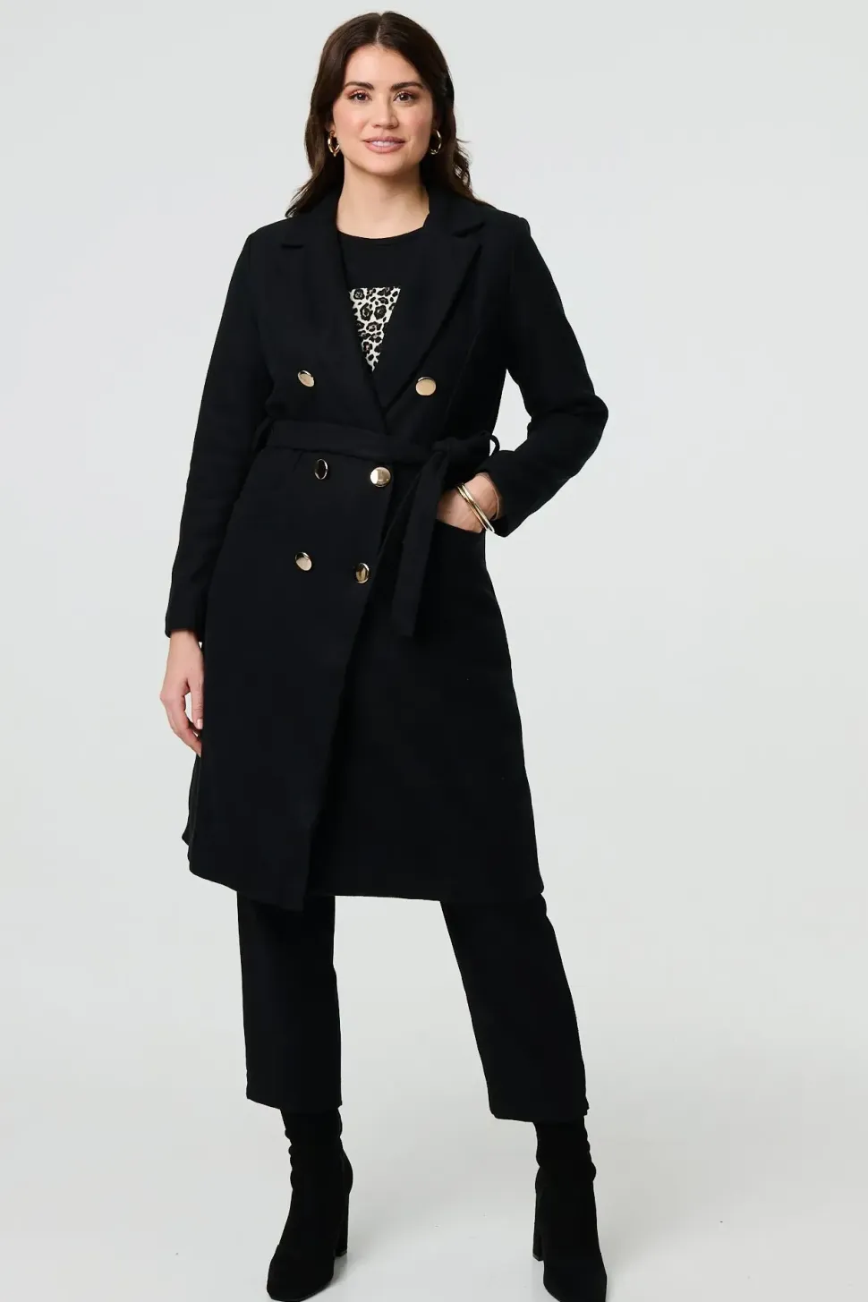 Button Front Tailored Coat
