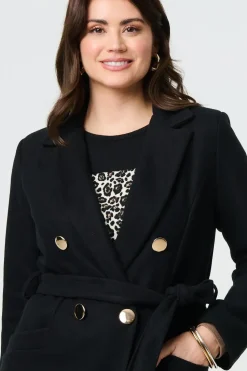 Button Front Tailored Coat