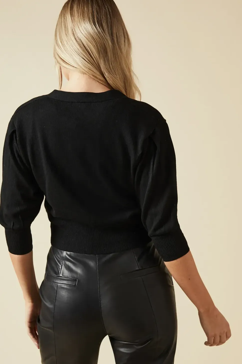 Button Through Cropped Cardigan
