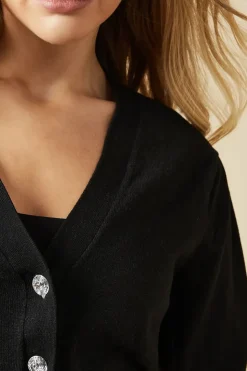 Button Through Cropped Cardigan
