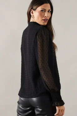 Button Through Dobby Blouse