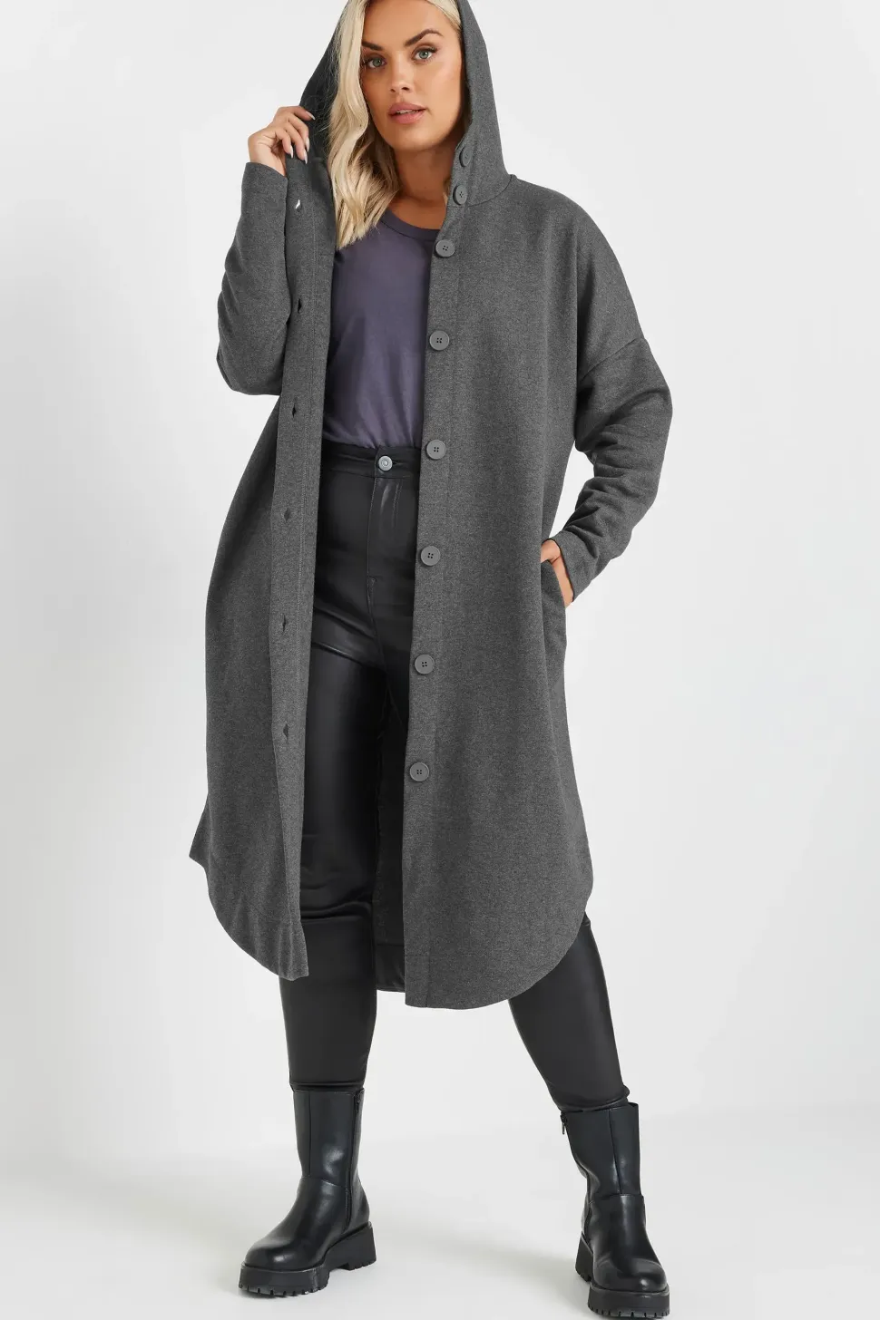 Button Through Hooded Jacket