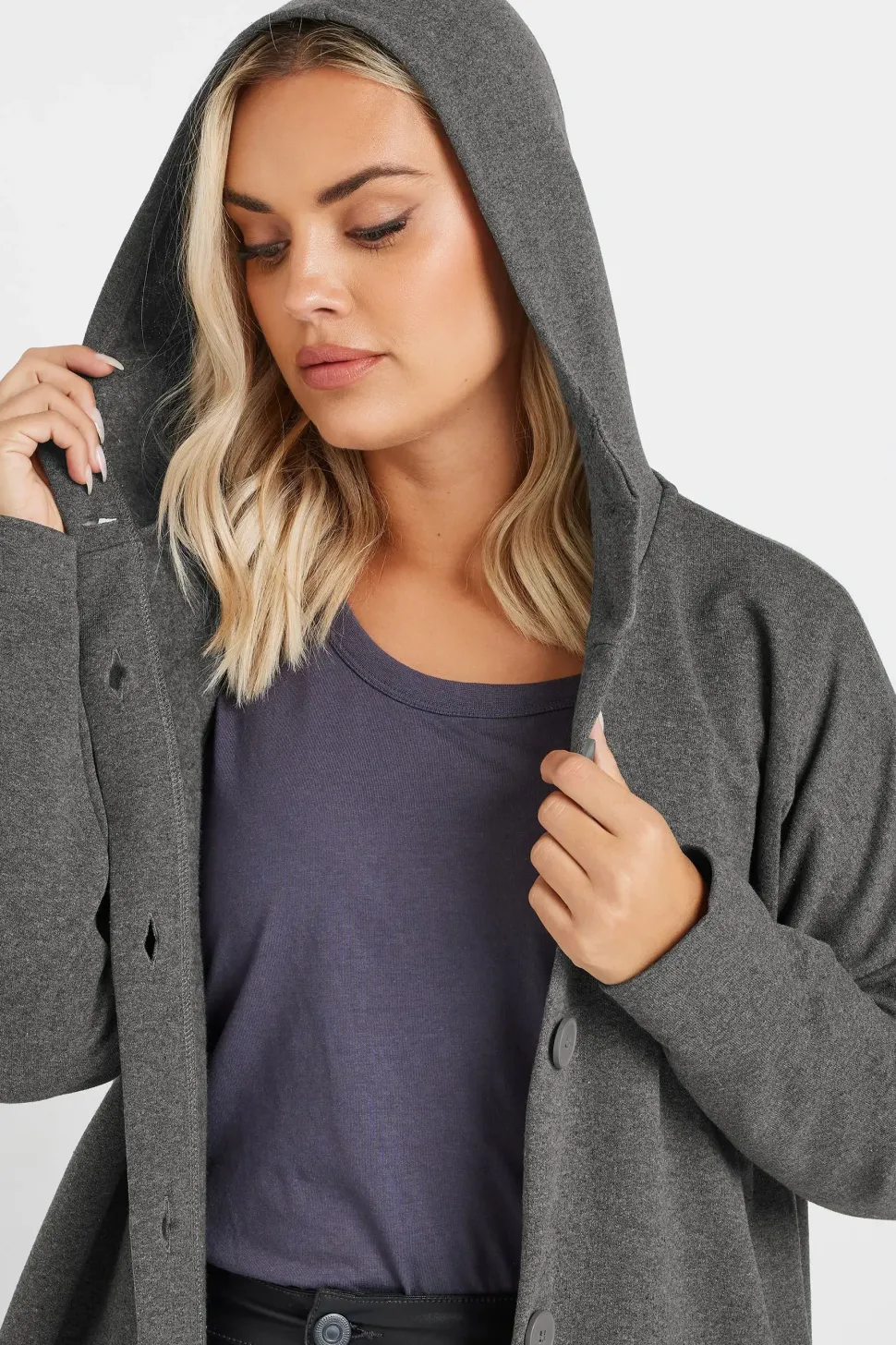 Button Through Hooded Jacket