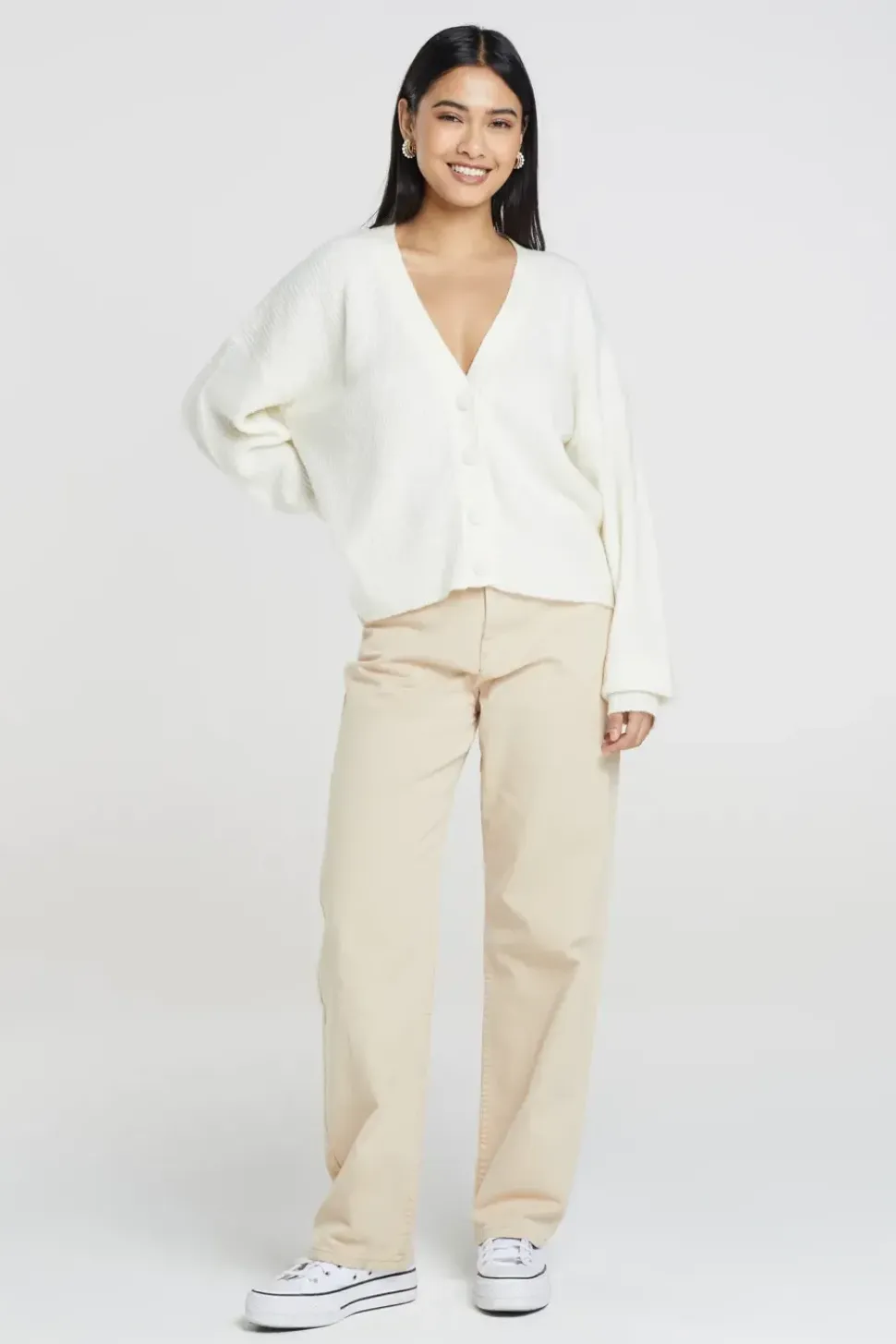 Button Through Soft Knit Cardigan