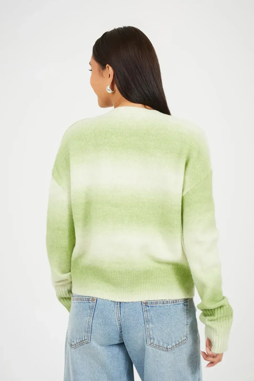 Button Through Space Dye Cardigan