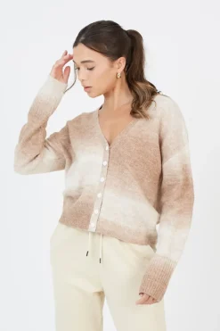 Button Through Space Dye Cardigan