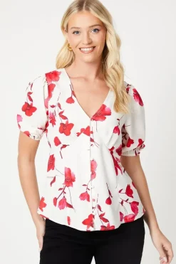 Button Through Tea Blouse